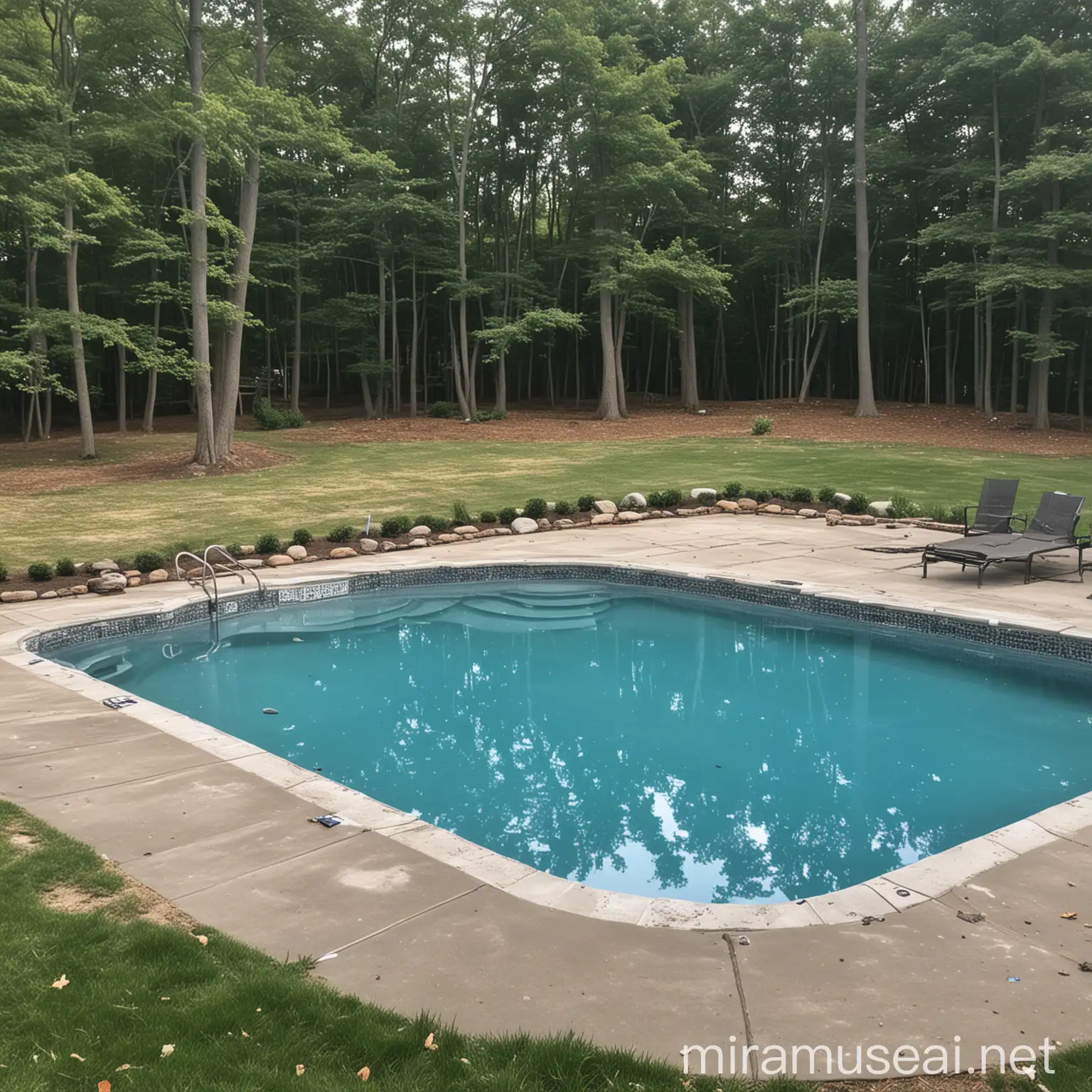 Newly Installed Swimming Pool in Toledo Ohio