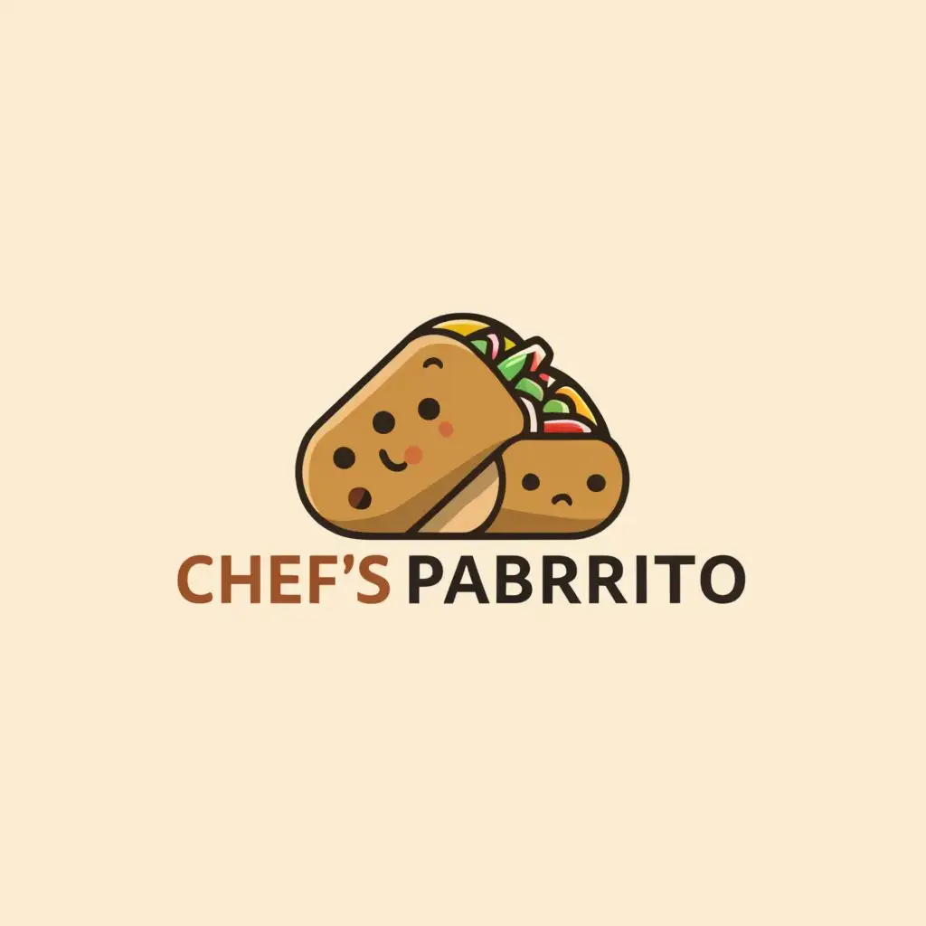 a logo design,with the text "Chef's Paburrito", main symbol:burrito,Minimalistic,clear background
