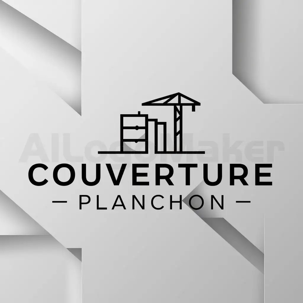 a logo design,with the text "Couverture PLANCHON", main symbol:Construction,Moderate,clear background