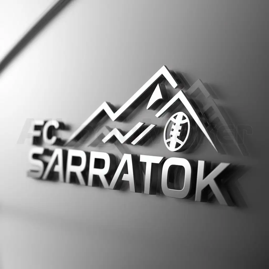 a logo design,with the text "FC Saratok ", main symbol:Mountain Football ,complex,be used in Sports Fitness industry,clear background