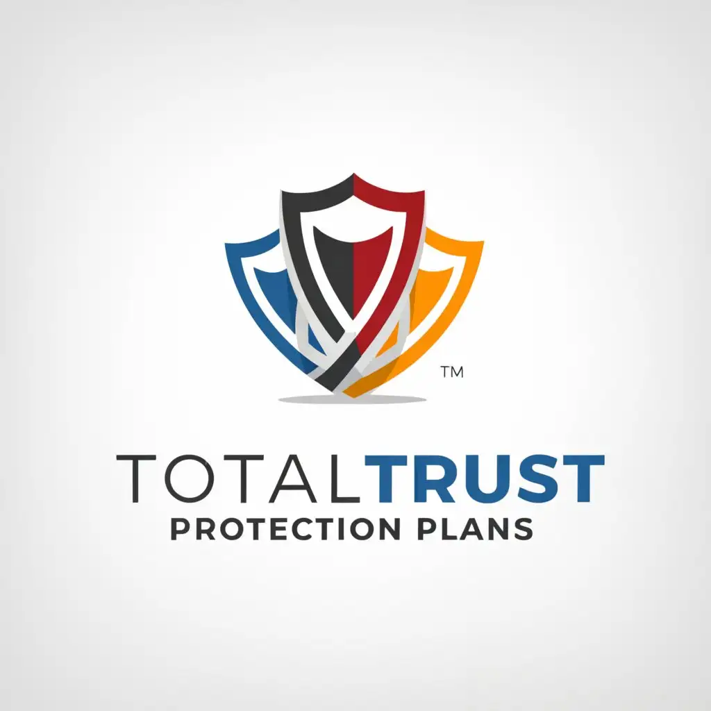 a logo design,with the text "TotalTrust Protection Plans", main symbol:Protection,Moderate,clear background