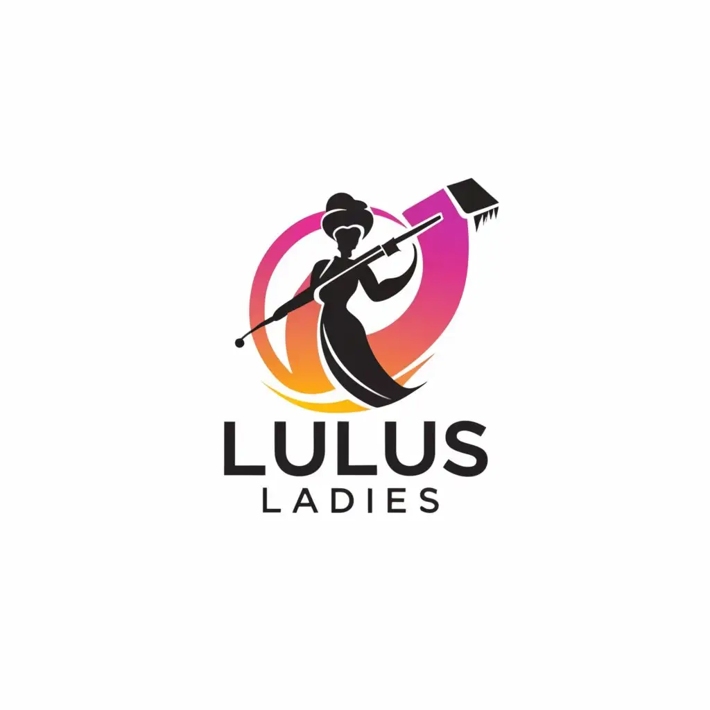 a logo design,with the text "Lulus Ladies", main symbol:Cleaning equipment,Moderate,be used in Commercial cleaning industry,clear background