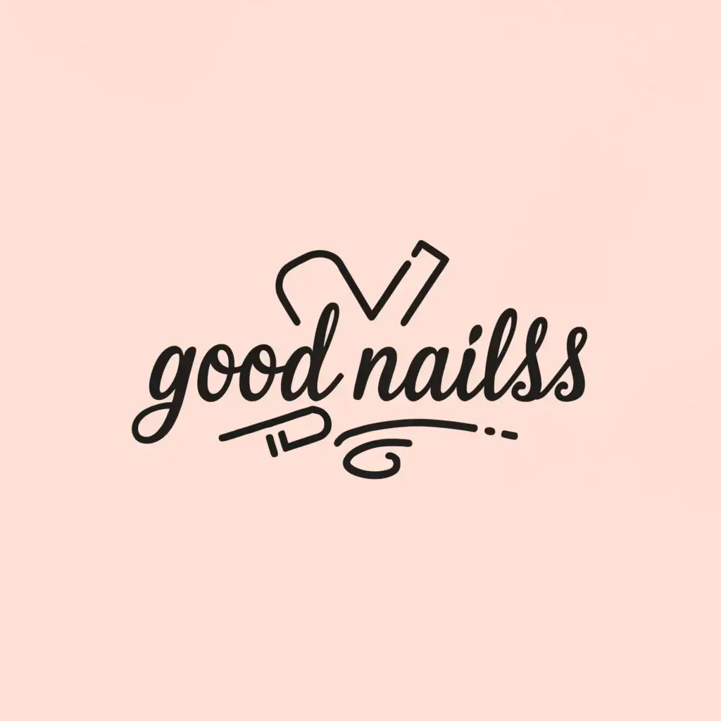 a logo design,with the text "good nails", main symbol:nail polish file,Moderate,be used in Beauty Spa industry,clear background