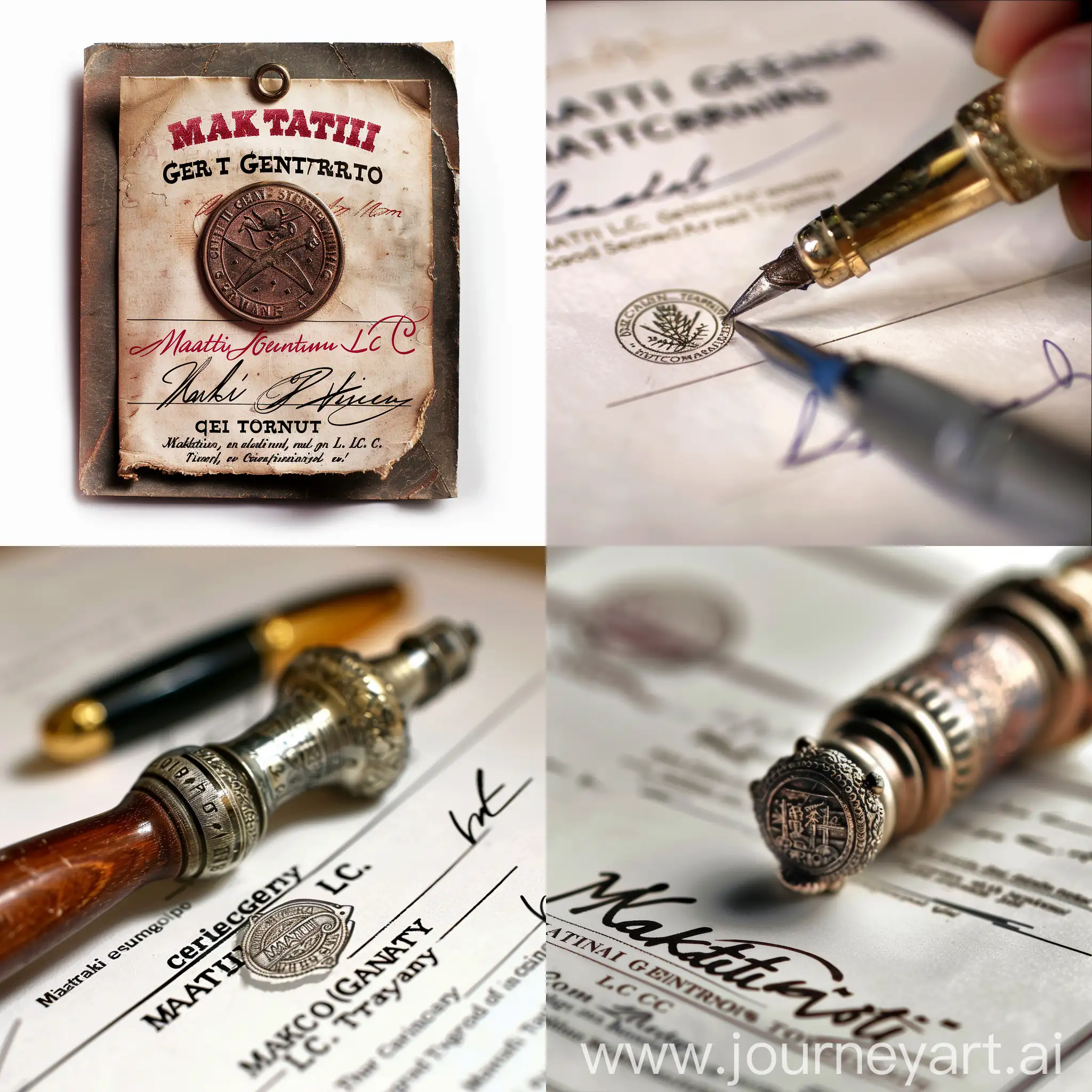 Making a photograph of the signature and seal of Makati General Trading L.L.C. with a white background