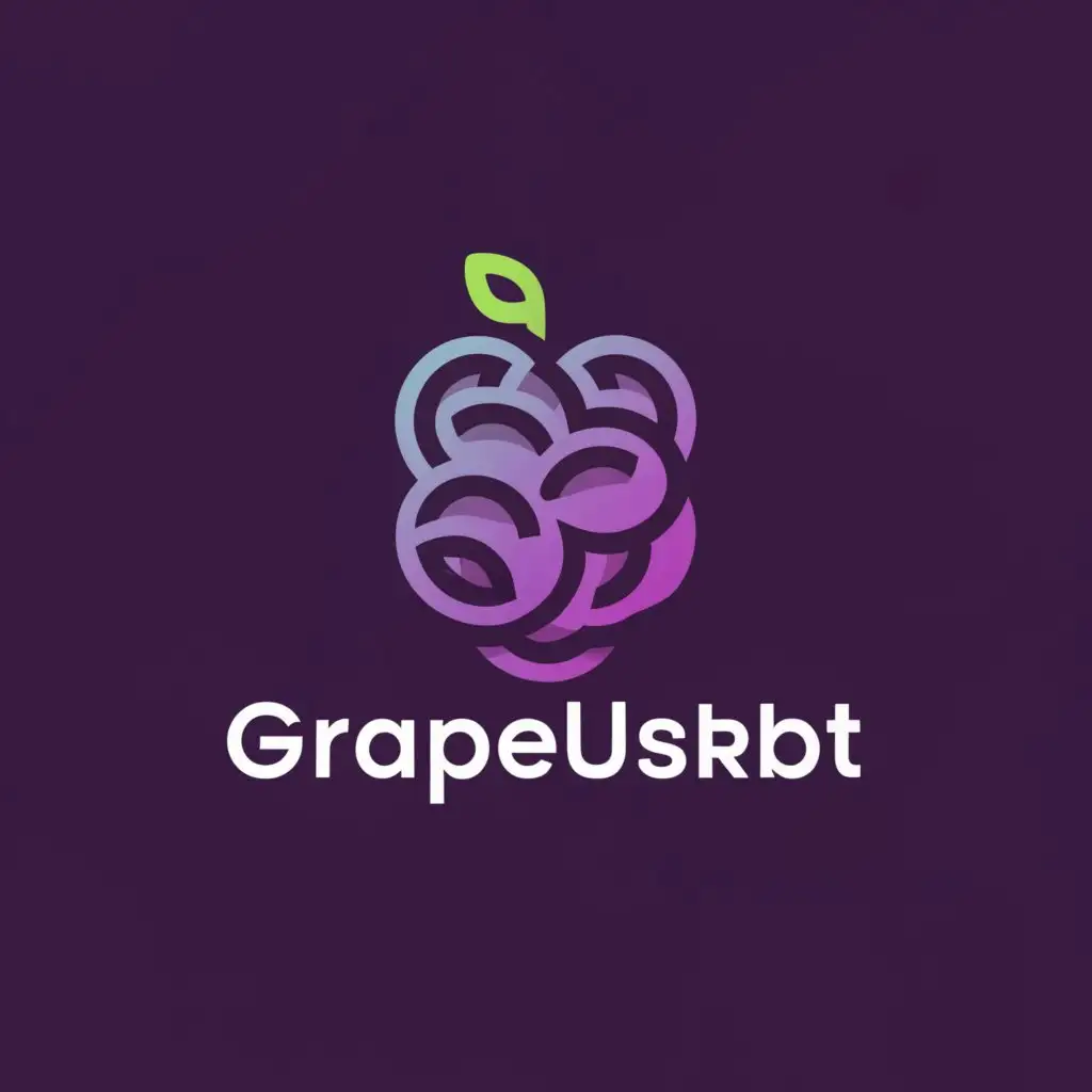 a logo design,with the text "GrapeUserBot", main symbol:grape,complex,be used in Internet industry,clear background