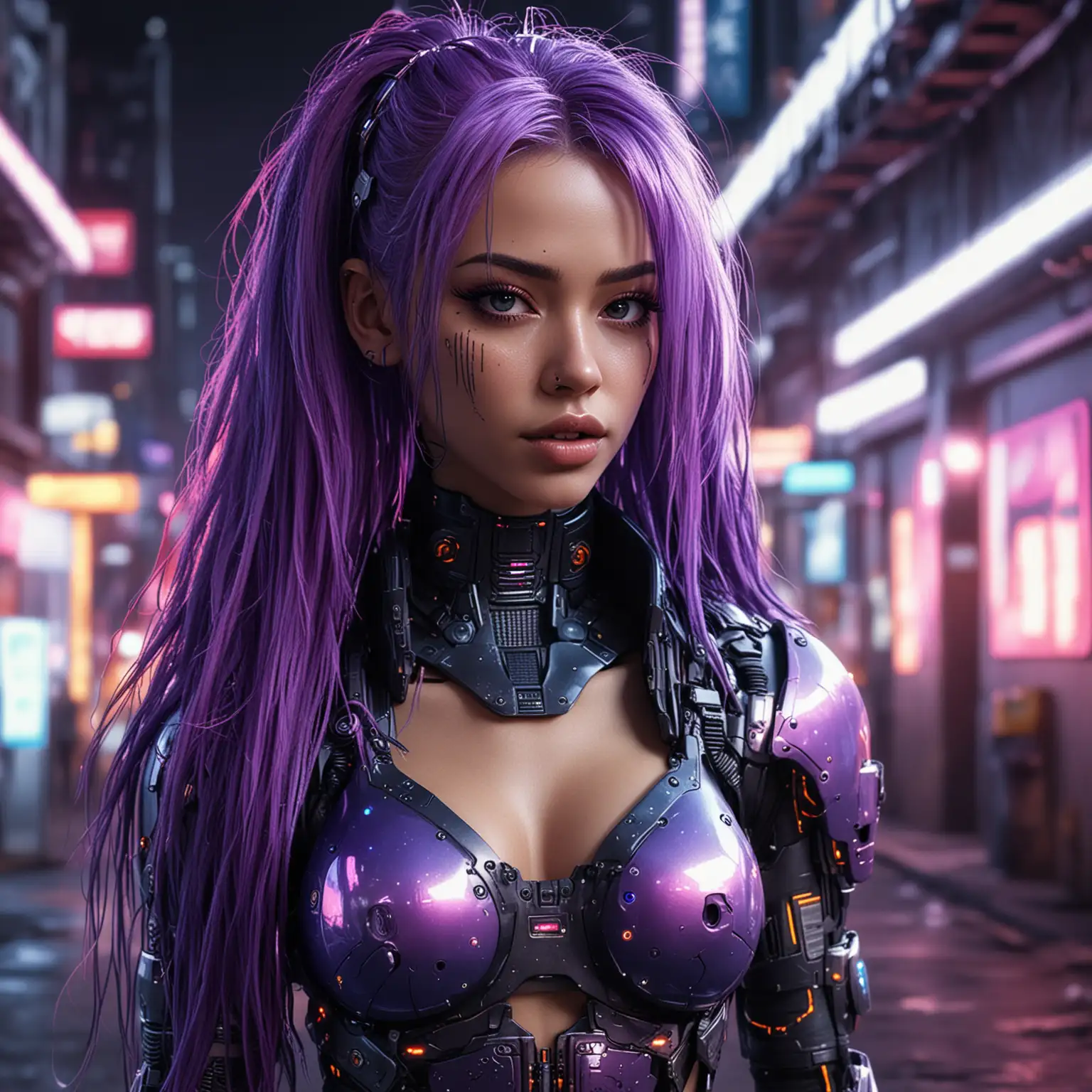 Futuristic-Cyborg-Woman-with-Glowing-Neon-Hair-in-Cyberpunk-Streetwear