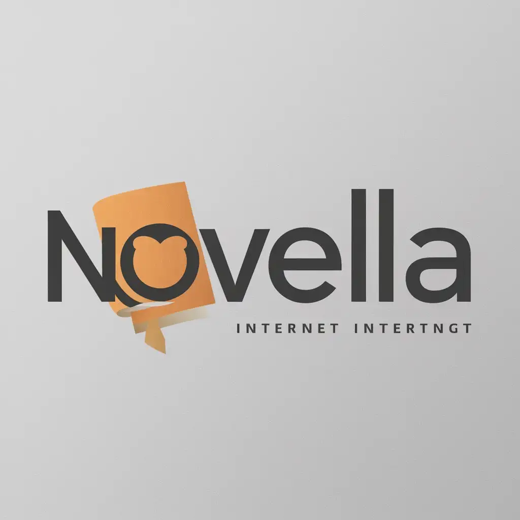 a logo design,with the text "novella", main symbol:📖,Moderate,be used in Internet industry,clear background