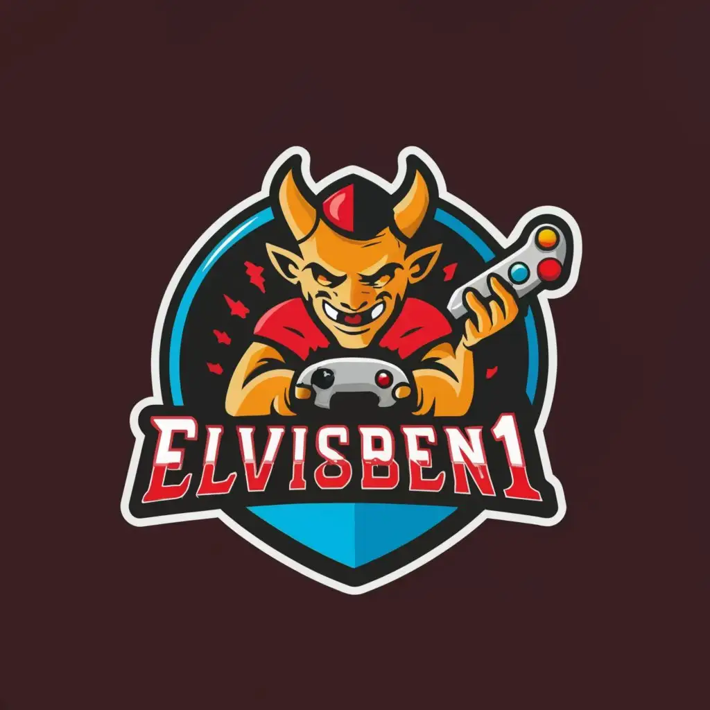 LOGO-Design-for-ElvisBen1-Devil-Gaming-Controller-Emblem-on-Clear-Background