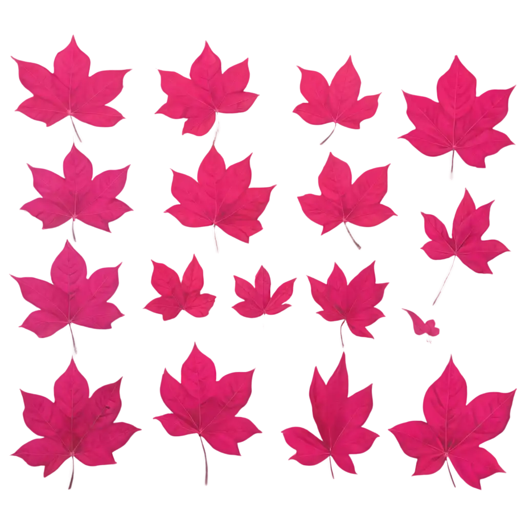 Vibrant-BougainvilleaColored-Maple-Leaves-PNG-Image-Capturing-Natures-Richness