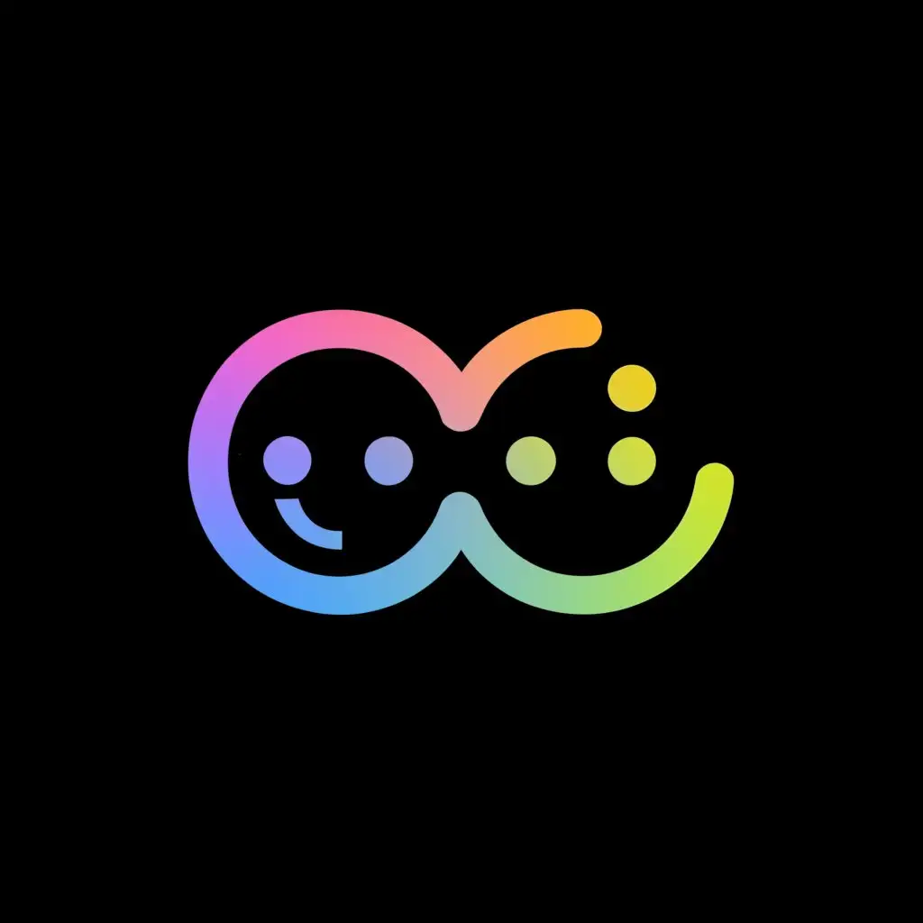 a logo design,with the text "GЭ", main symbol:rave culture smiley,Minimalistic,be used in Events industry,clear background