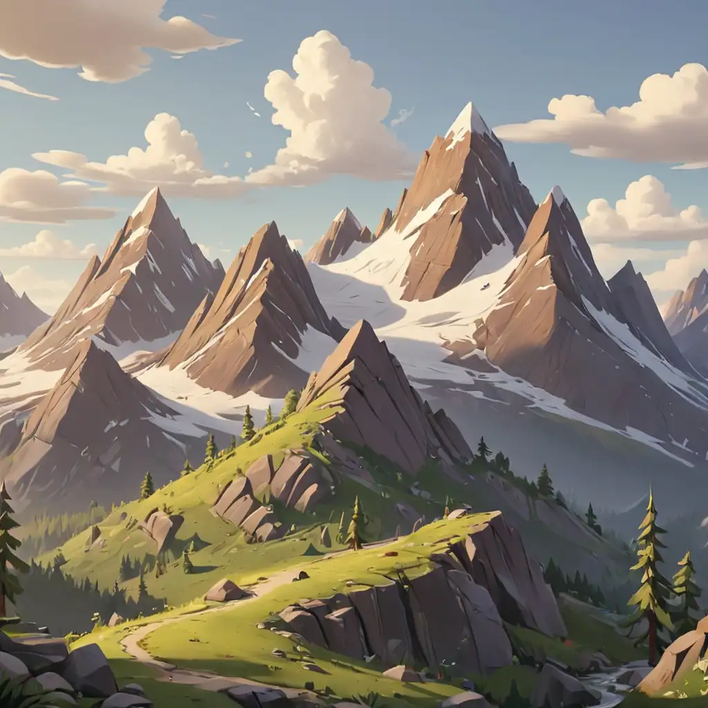 Colorful-Cartoon-Mountains-Landscape