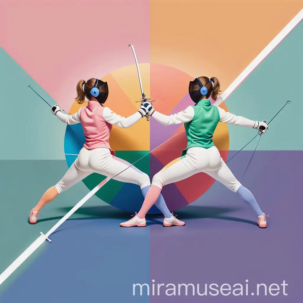 I need logo, for Facebook page, about fencing - page for parents of the athlete. title -  FPS Fencing Parents Support. Make it with more pastel colours 
