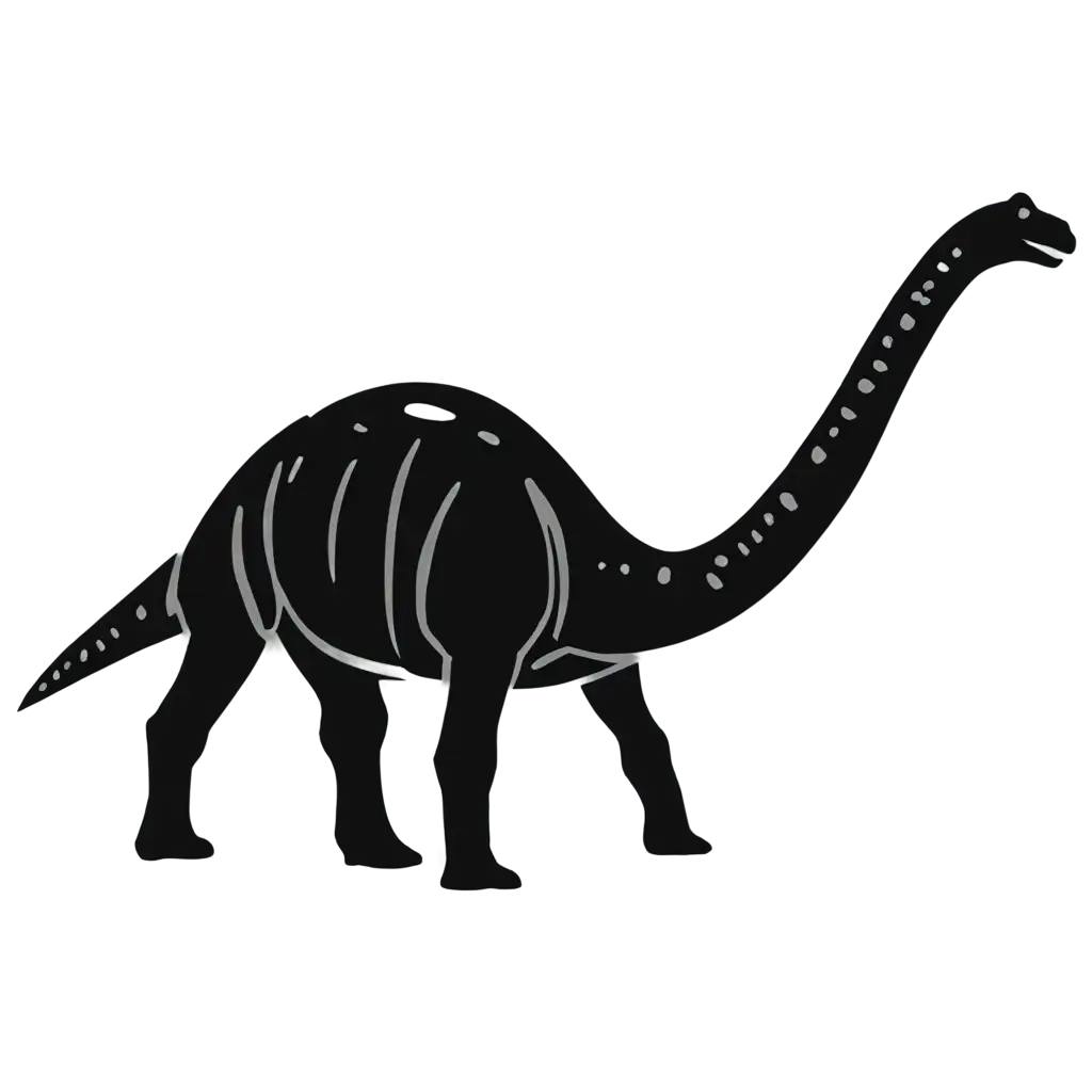 Brachiosaurus, black icon