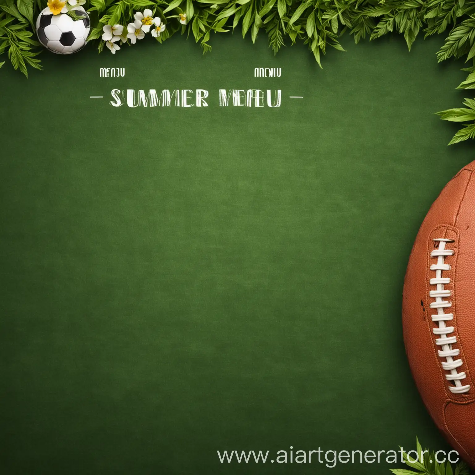 Summer-Football-Menu-Background