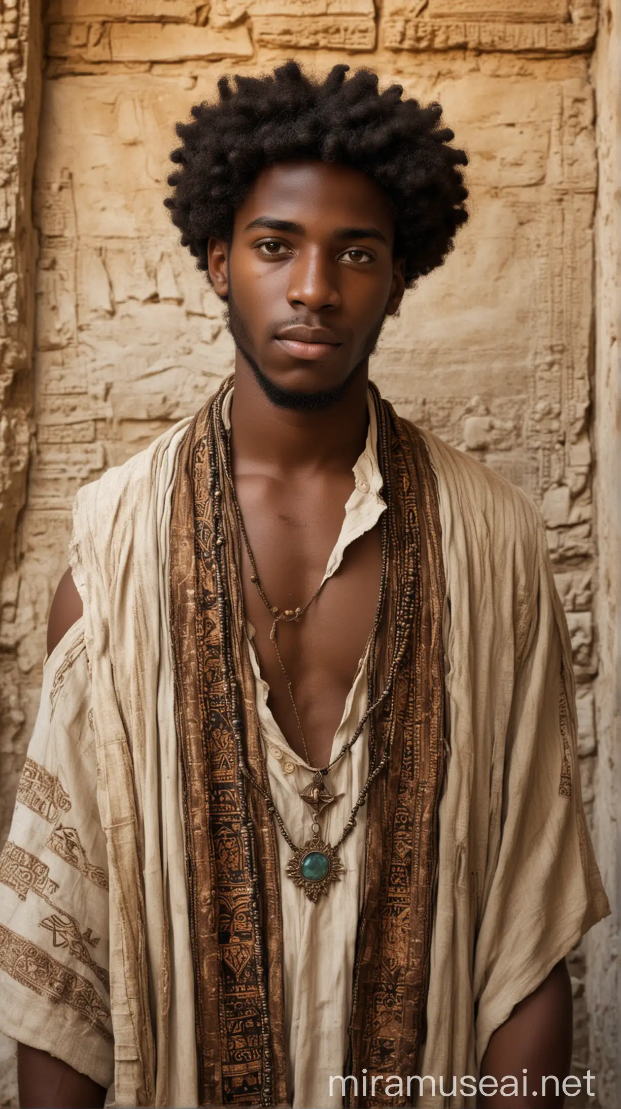 Young black Jewish man in ancient world 