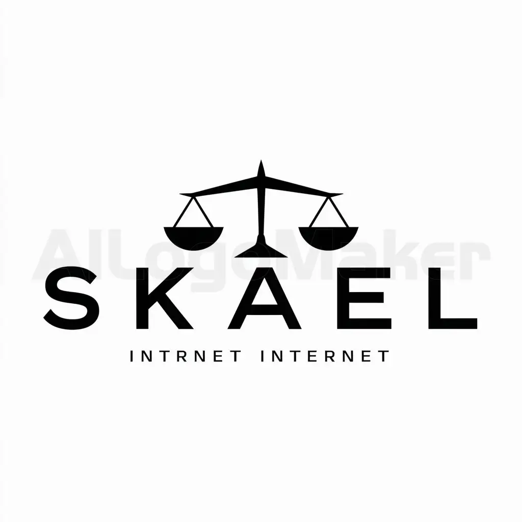 a logo design,with the text "Skael", main symbol:Scale,Moderate,be used in Internet industry,clear background