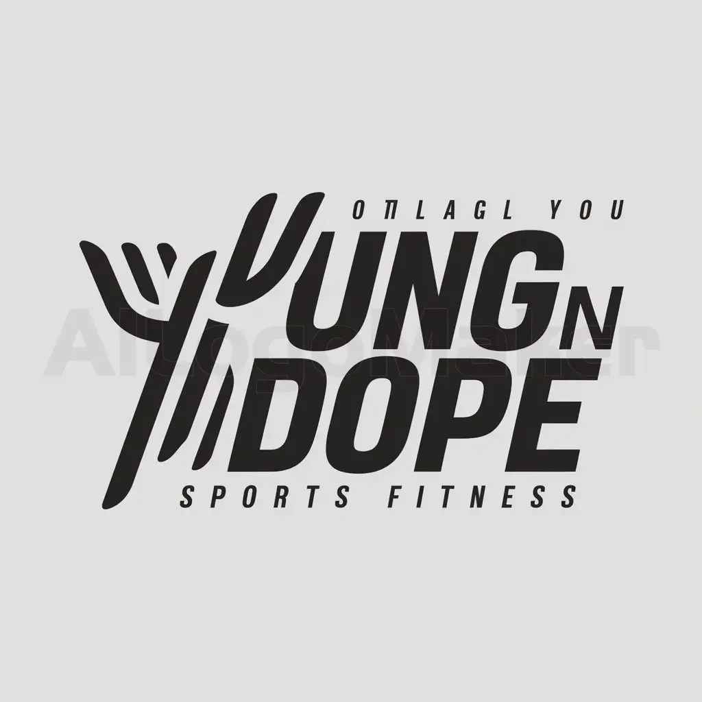 a logo design,with the text "Yung n dope", main symbol:Ynd,Moderate,be used in Sports Fitness industry,clear background