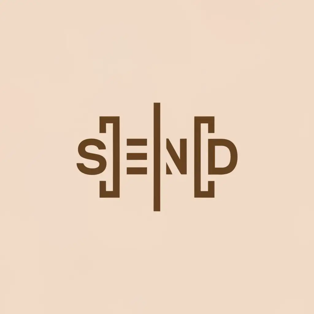 a logo design,with the text "send", main symbol:sand, geometric shapes,Minimalistic,be used in Construction industry,clear background