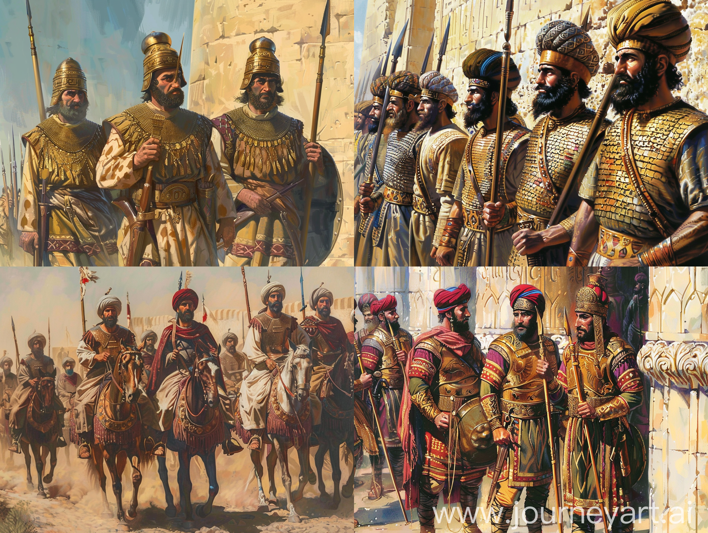 Sassanian soldiers of Iran