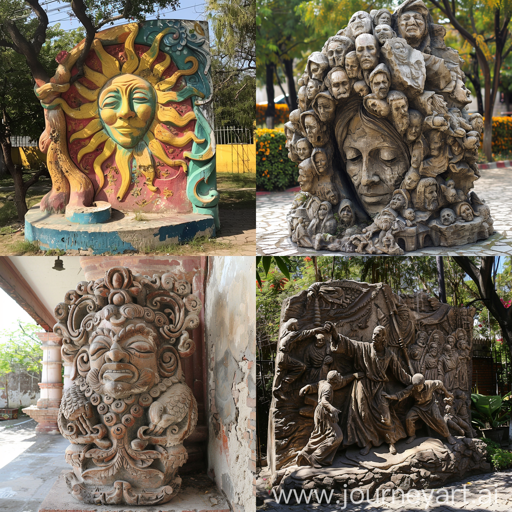 Escultura ubicada de religión en colonia Oblatos Guadalajara Jalisco 