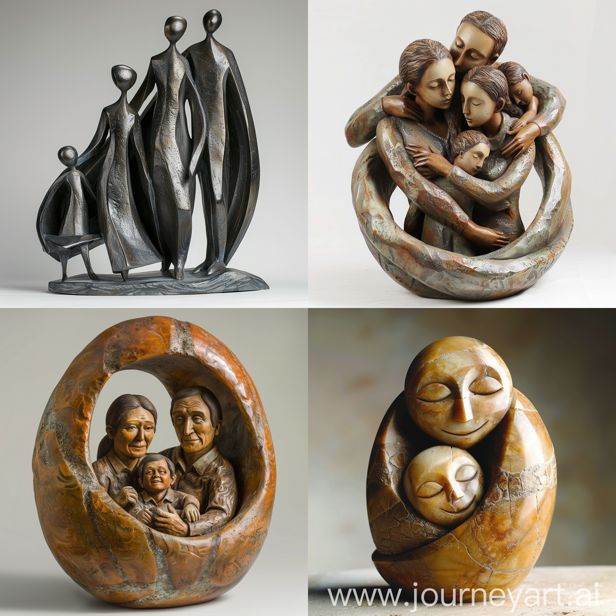 Escultura que promueve familia y convivencia