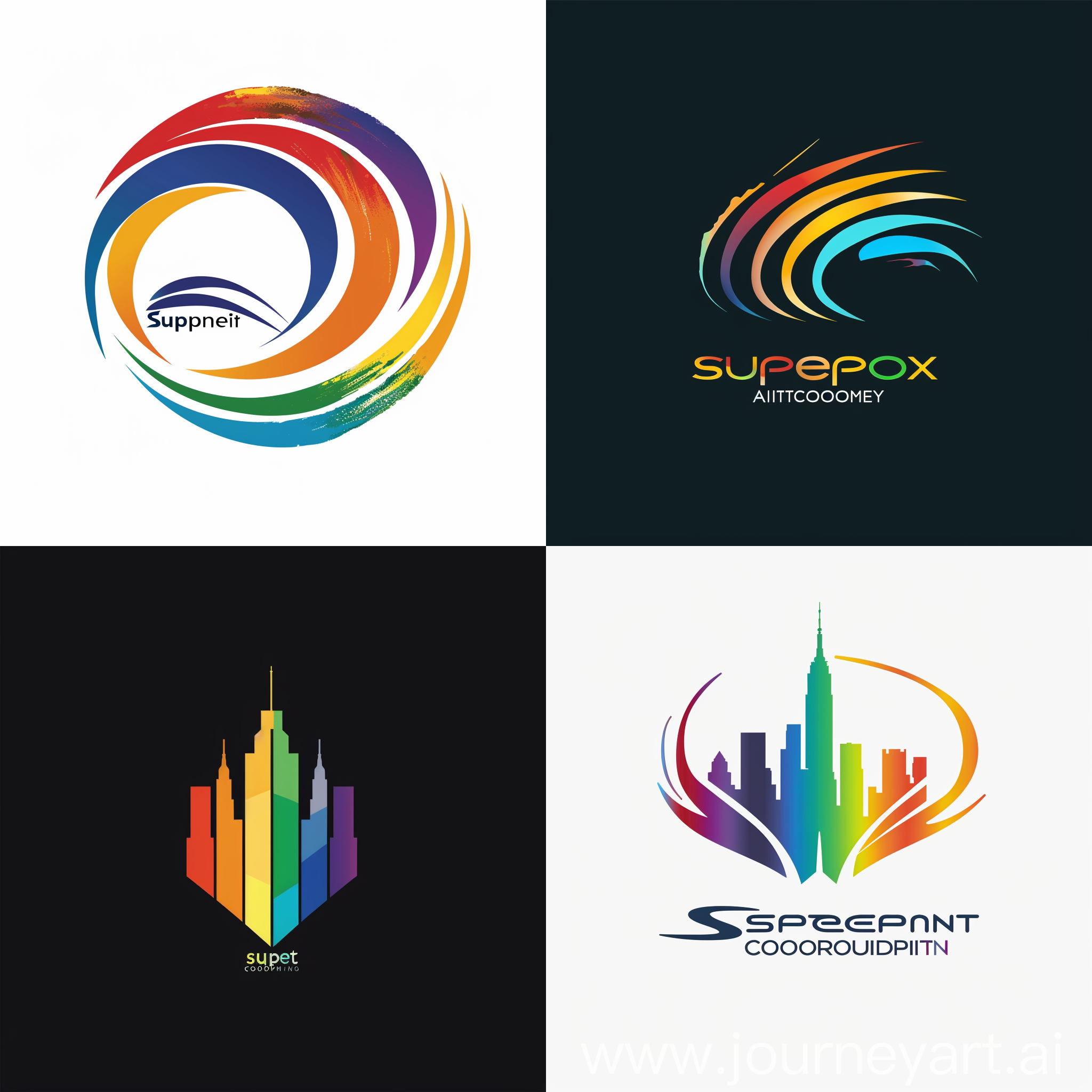 Create a logo for a commercial painting company based in NYC. The company name is Spectrum Painting Corporation