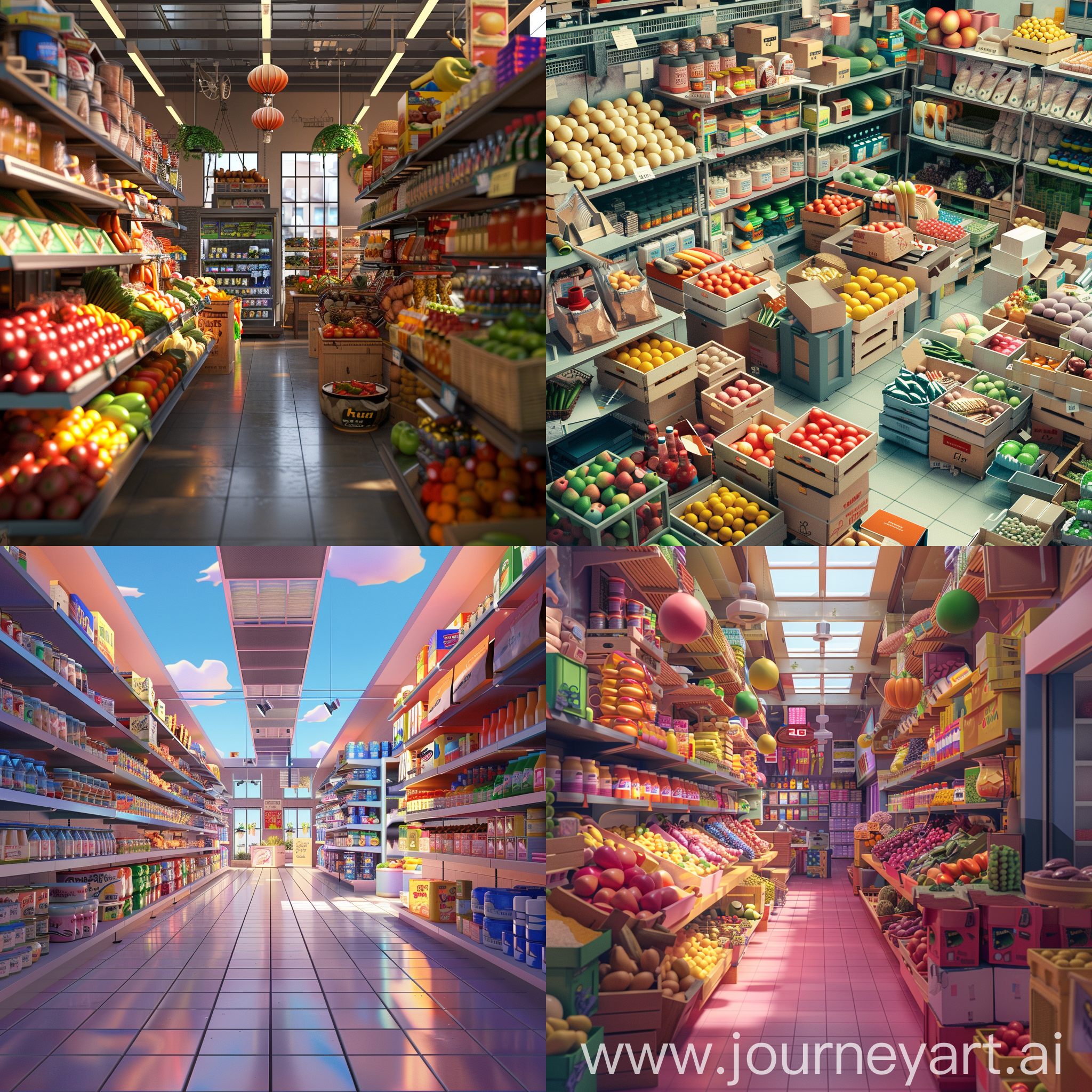 It's a very huge food warehouse :: 3D animation