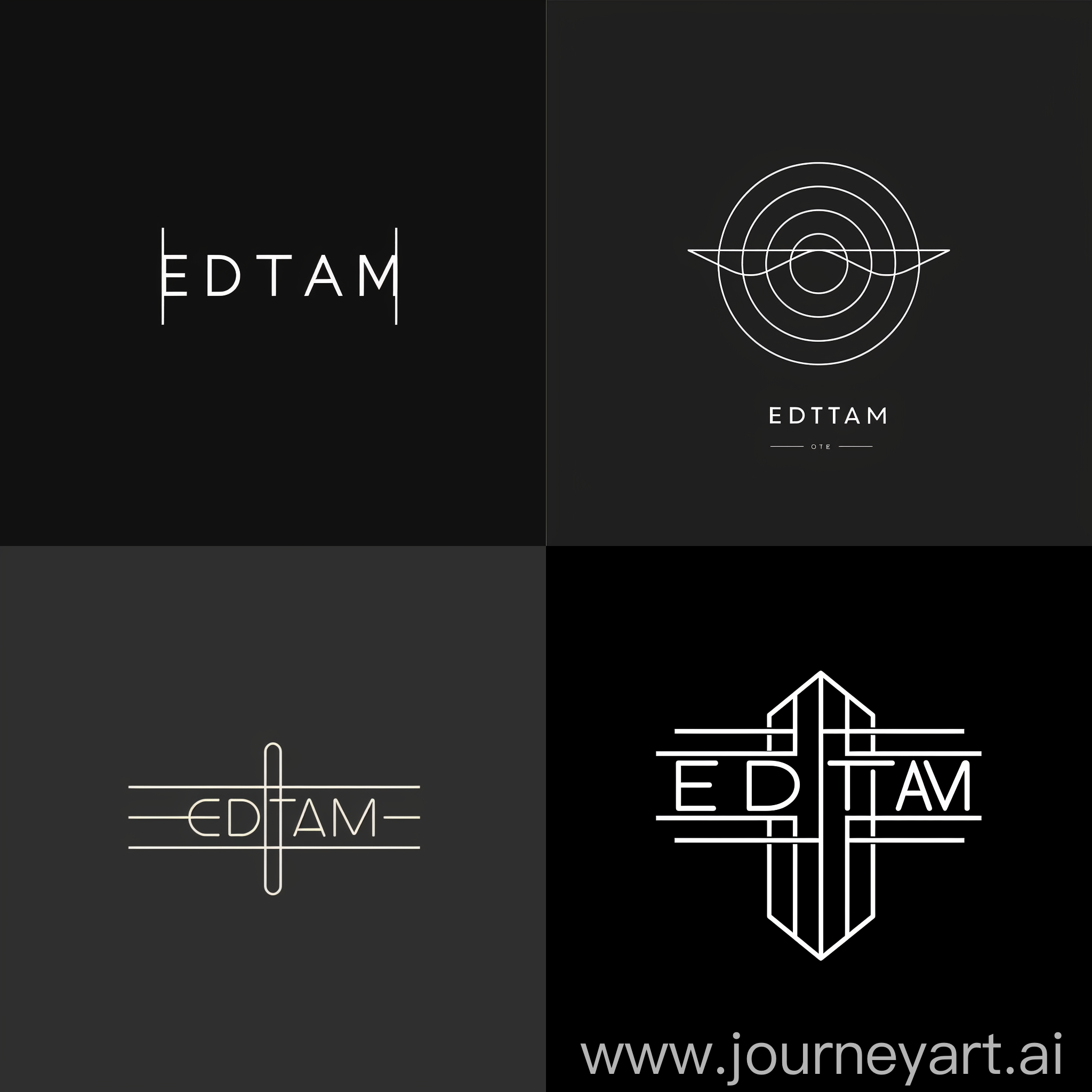 Minimalistic simple "EDTAM" logo or watermark