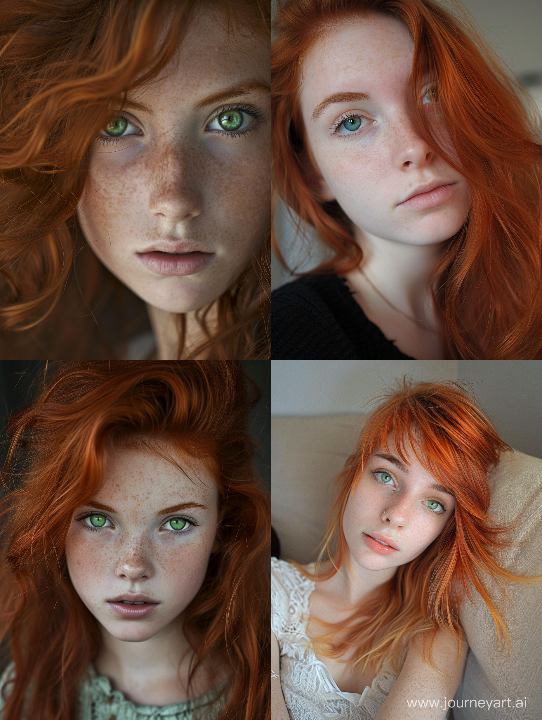 девочка с рыжими волосами изумрудными глазами 16 лет