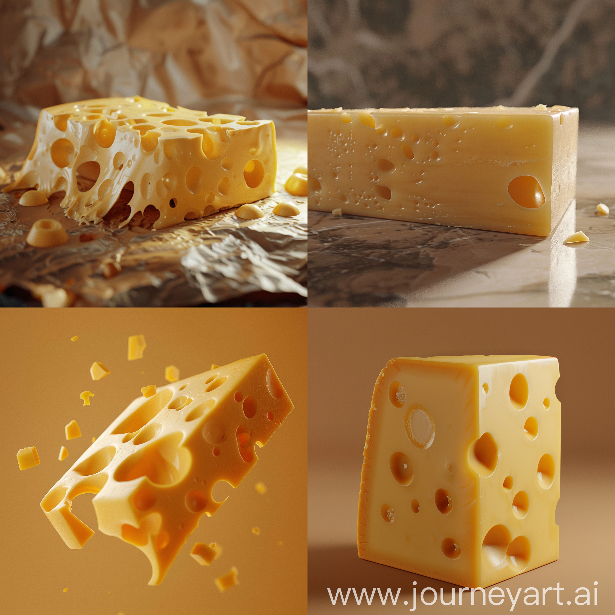 A very thin slice of cheese :: 3D animation