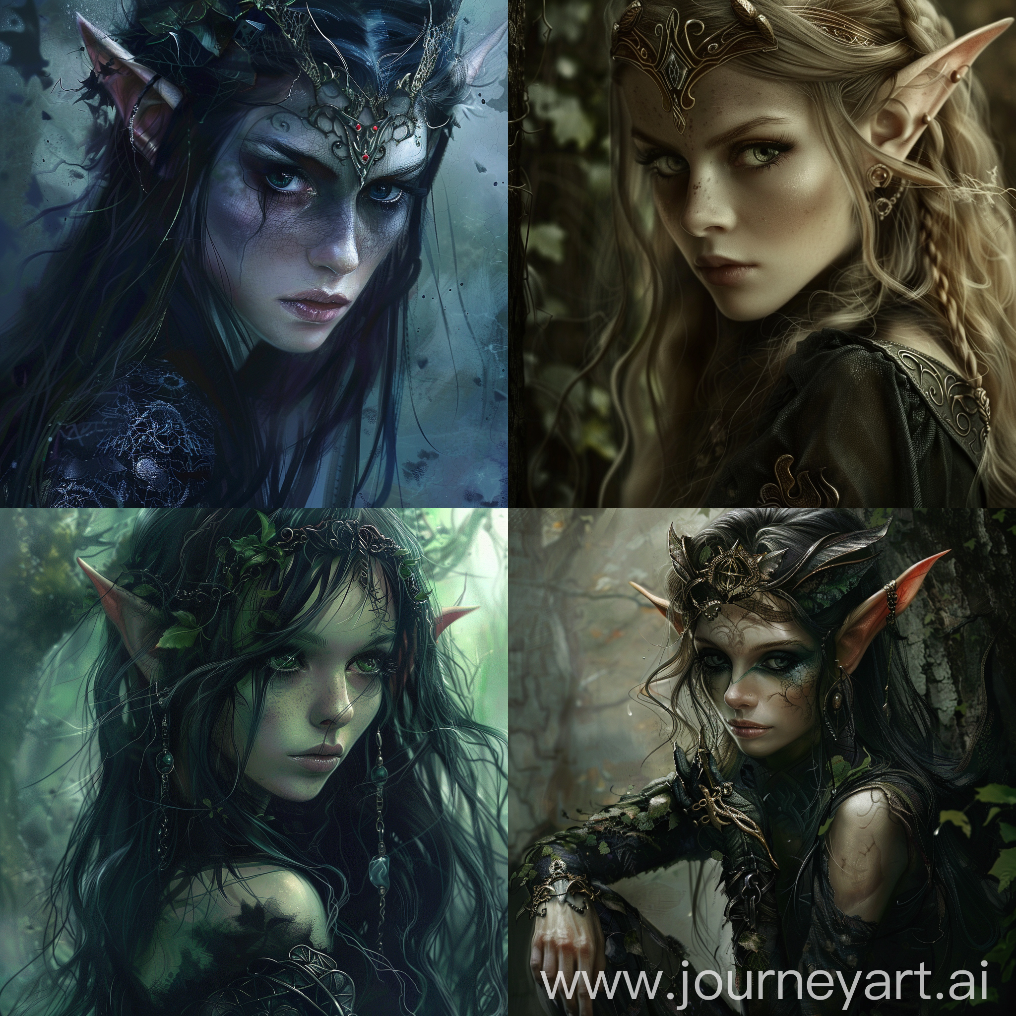 fantasy dark elf girl