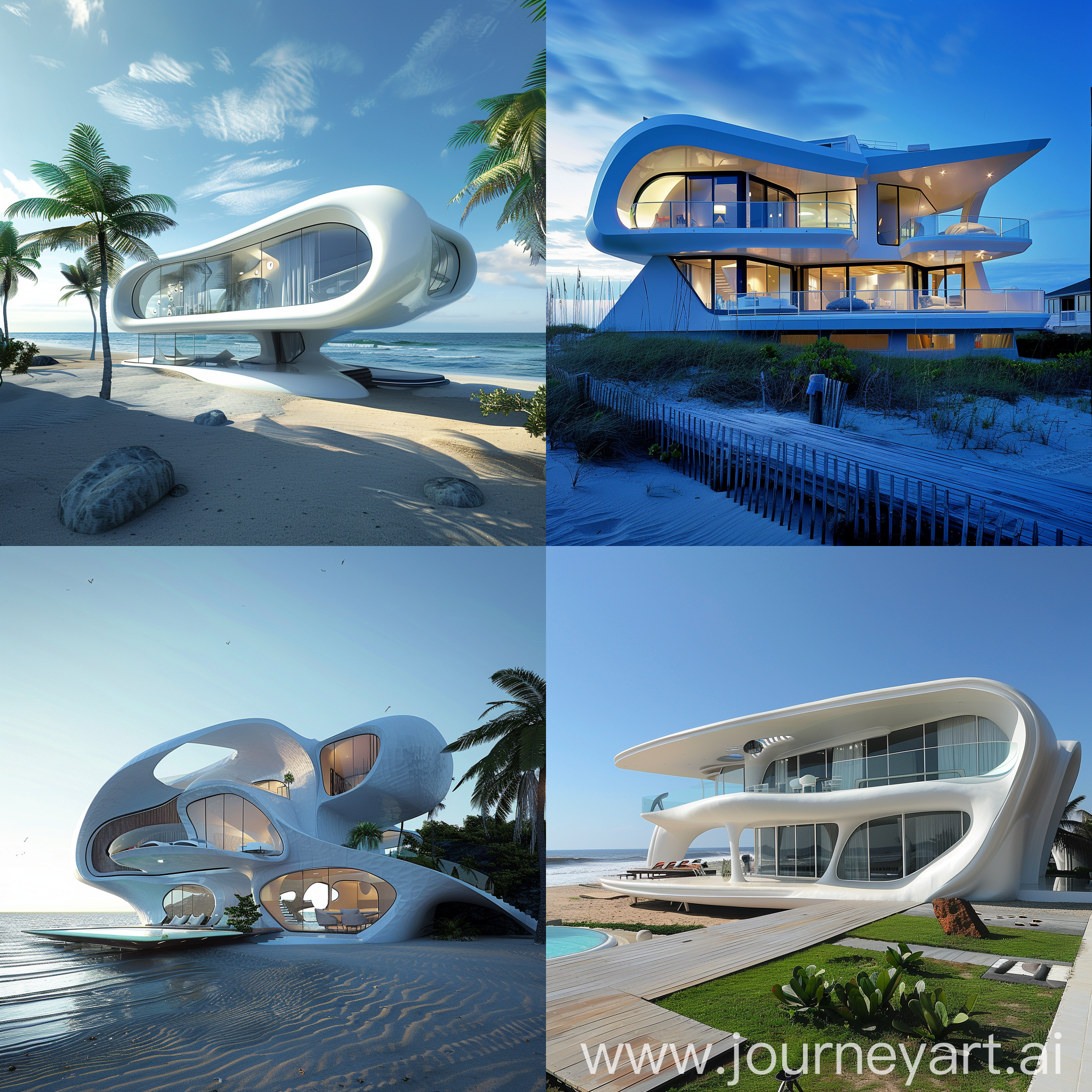futuristic beach house