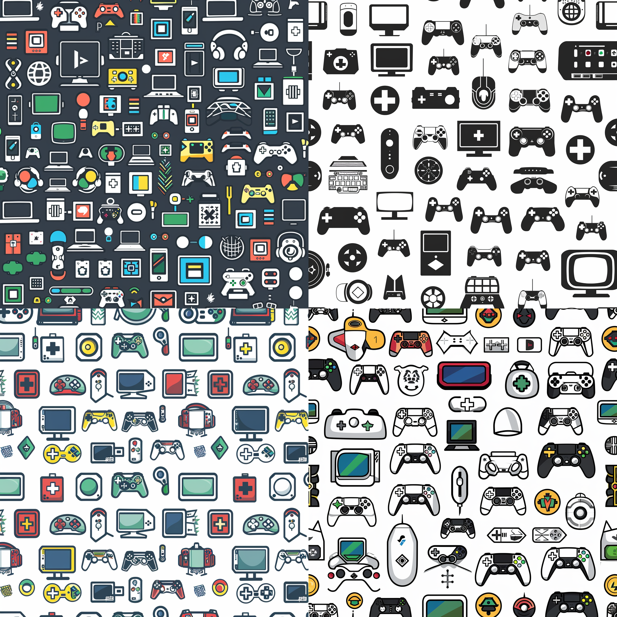 gaming icons pattren png