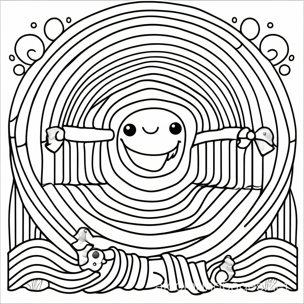чудо-юдо, Coloring Page, black and white, line art, white background, Simplicity, Ample White Space. The background of the coloring page is plain white to make it easy for young children to color within the lines. The outlines of all the subjects are easy to distinguish, making it simple for kids to color without too much difficulty