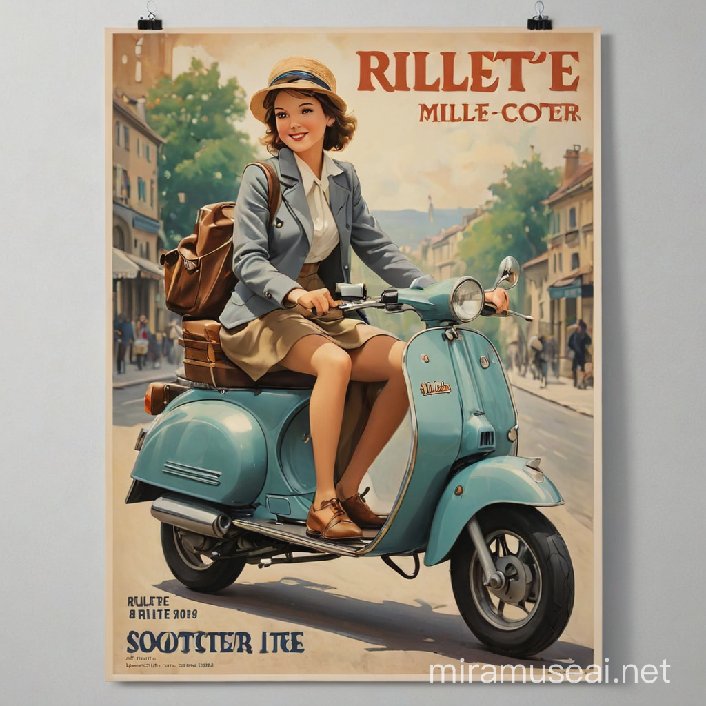 Colorful Poster Sale with Rillette Scooter