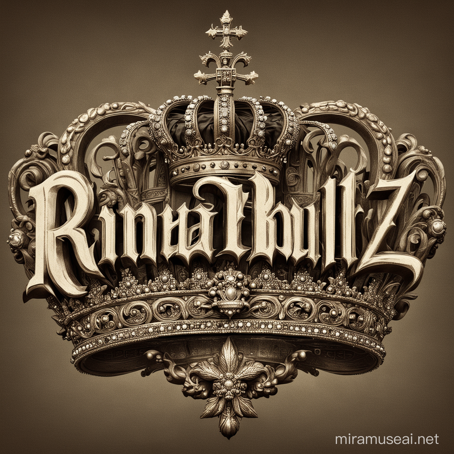 Royal Emblem Reinabullz Logo with Imperial State Crown