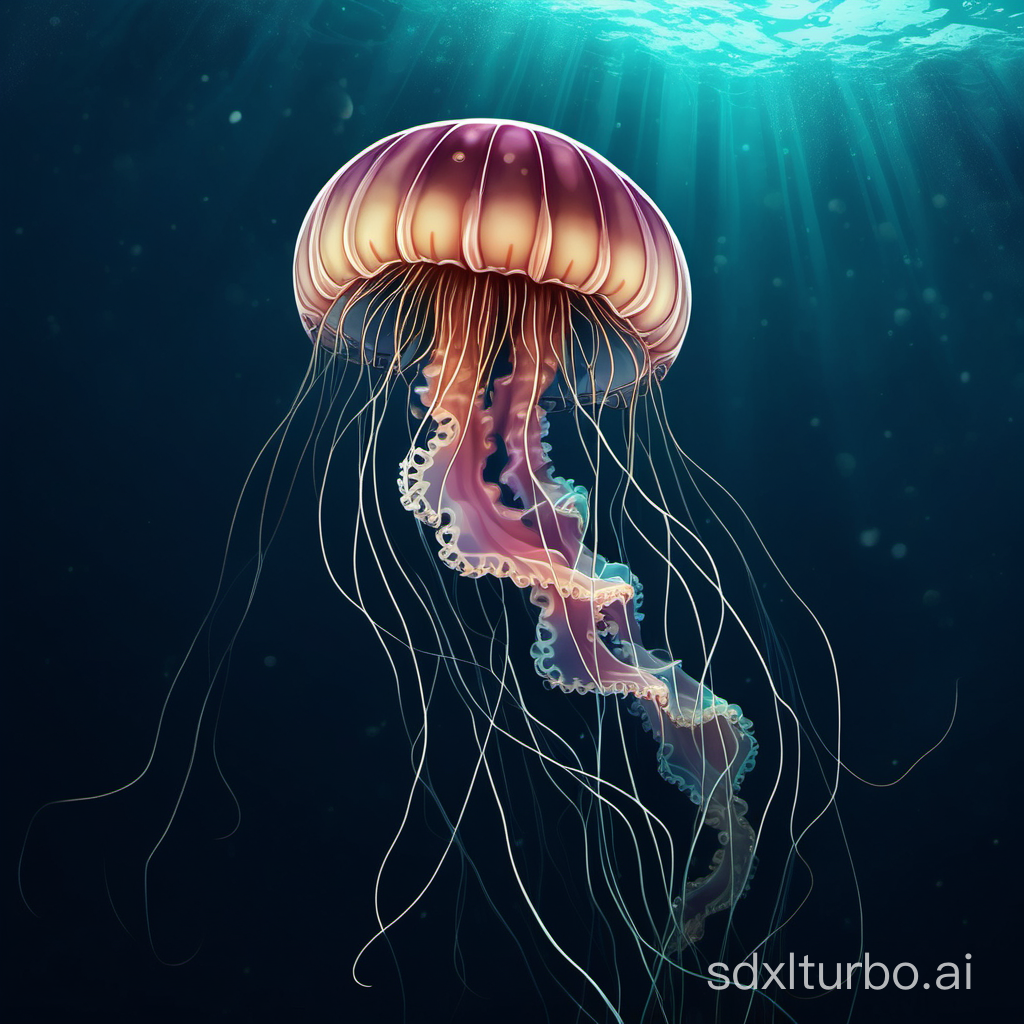 Jellyfish in the deep sea