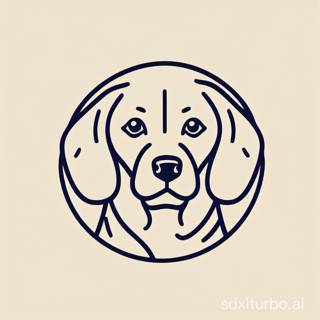 line art dog logo