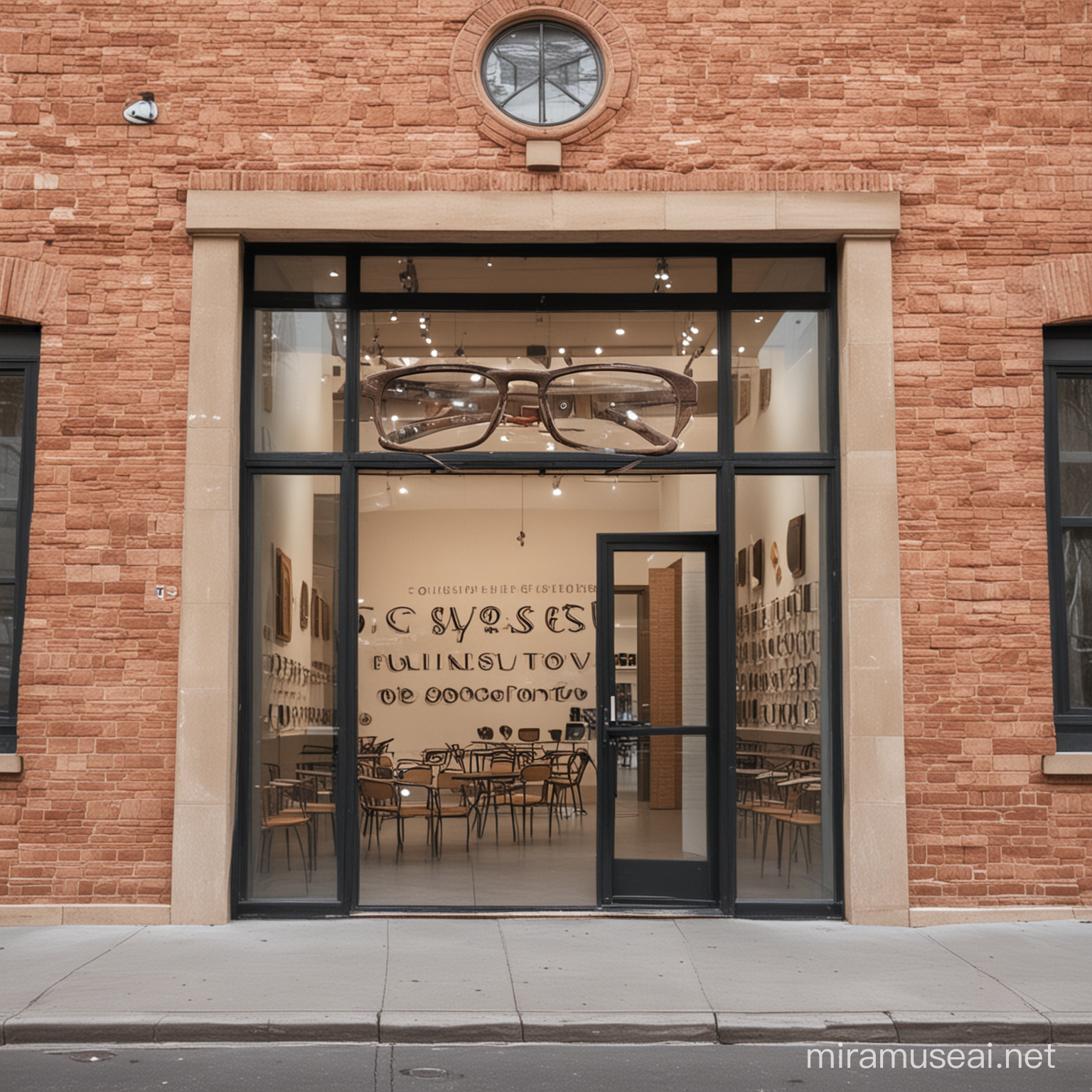 Urban Eyewear Museum Exterior with Modern Architecture