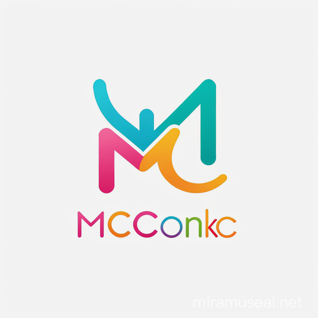 Colorful Cartoon Logo for Childrens Socks Cheerful MC Design