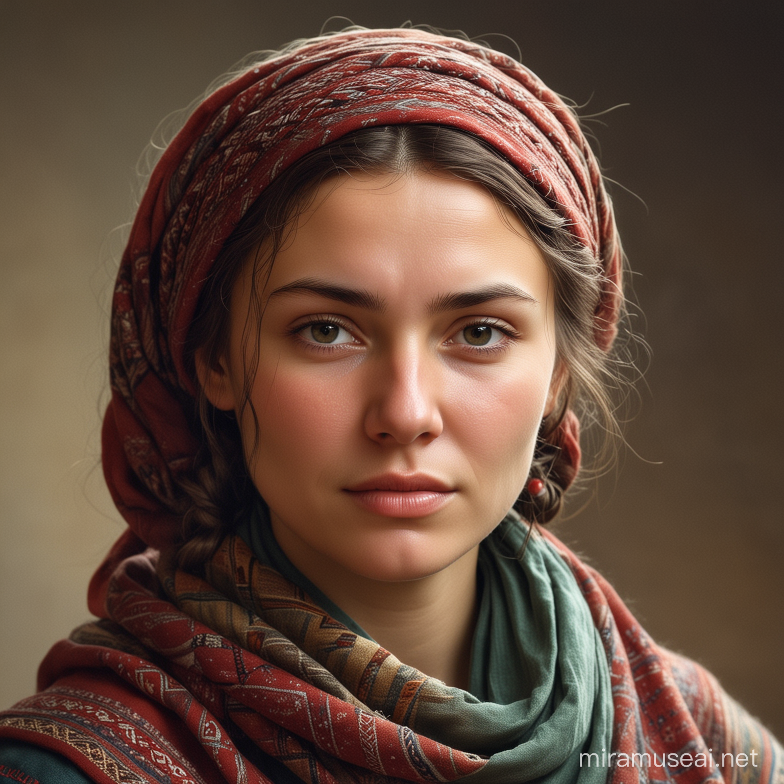 Strong Peasant Woman Kateryna Portrait