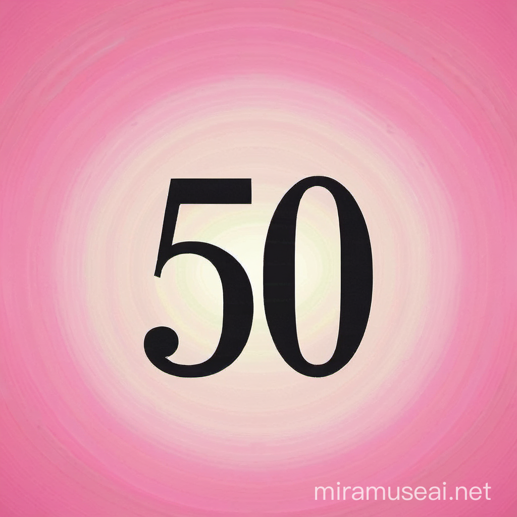 Vibrant Composition of Fifty Colorful Numerals