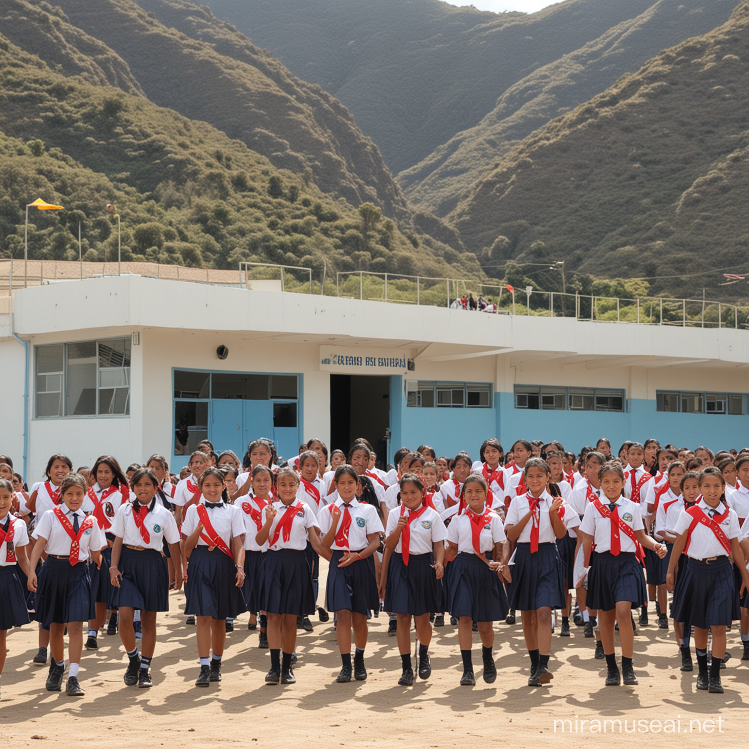 imagen de un colegio peruano recien inagurado