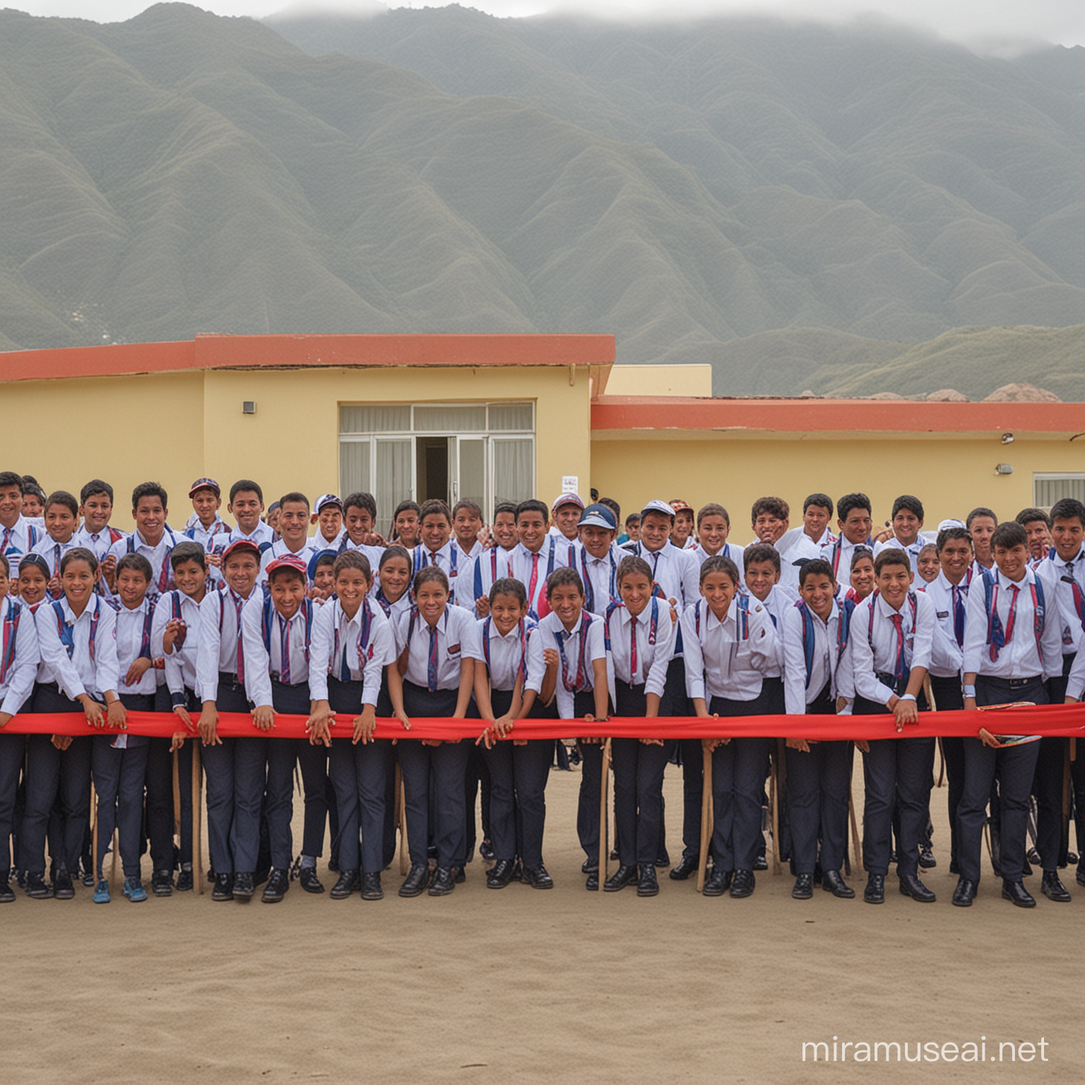 Inauguration Ceremony of a Vibrant Peruvian School