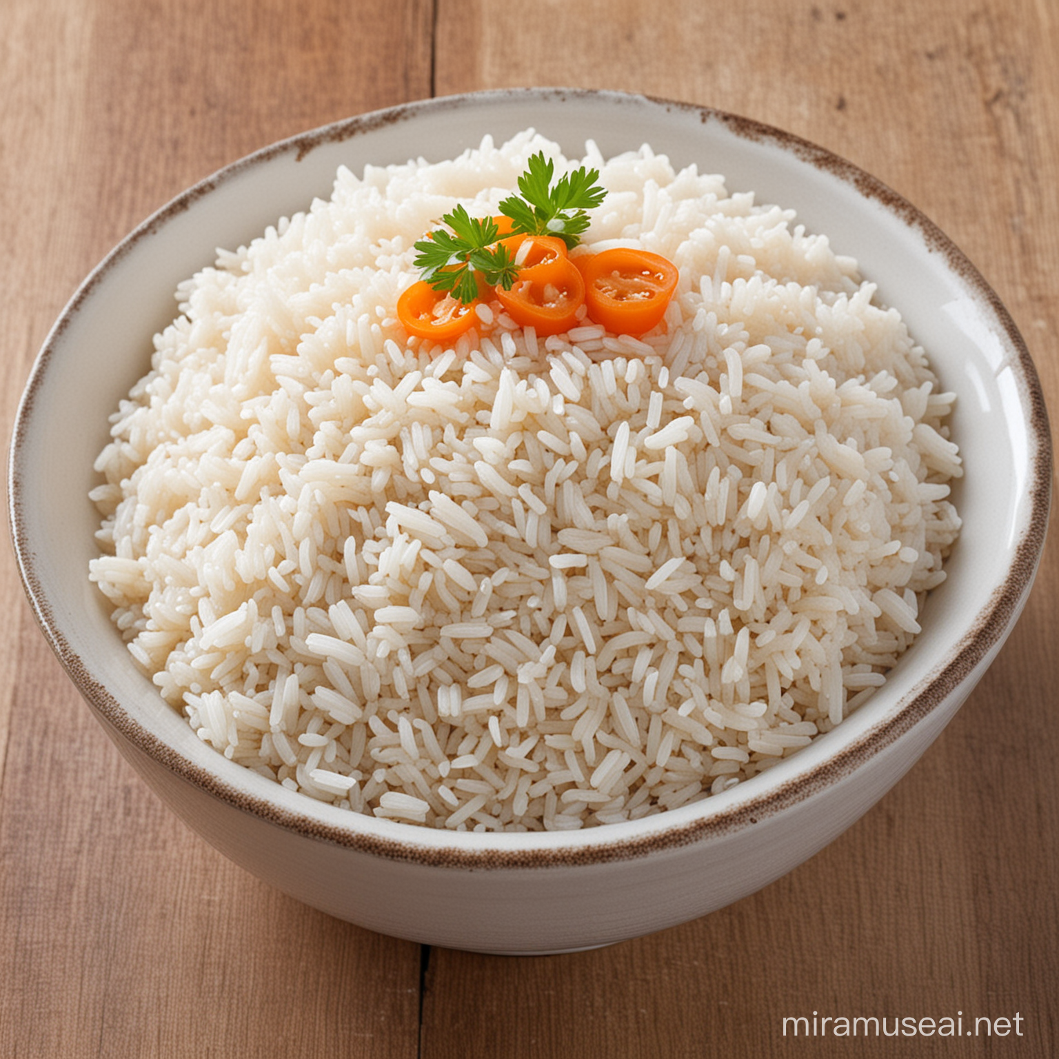 Traditional Japanese Cuisine Freshly Cooked Bowl of Rice