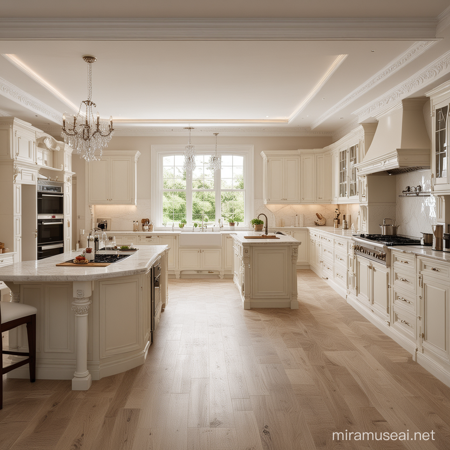 Luxurious Classic Kitchen Interior with Vintage Charm