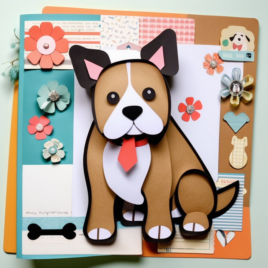 Crafting Dogshaped Scrapbooking Creation