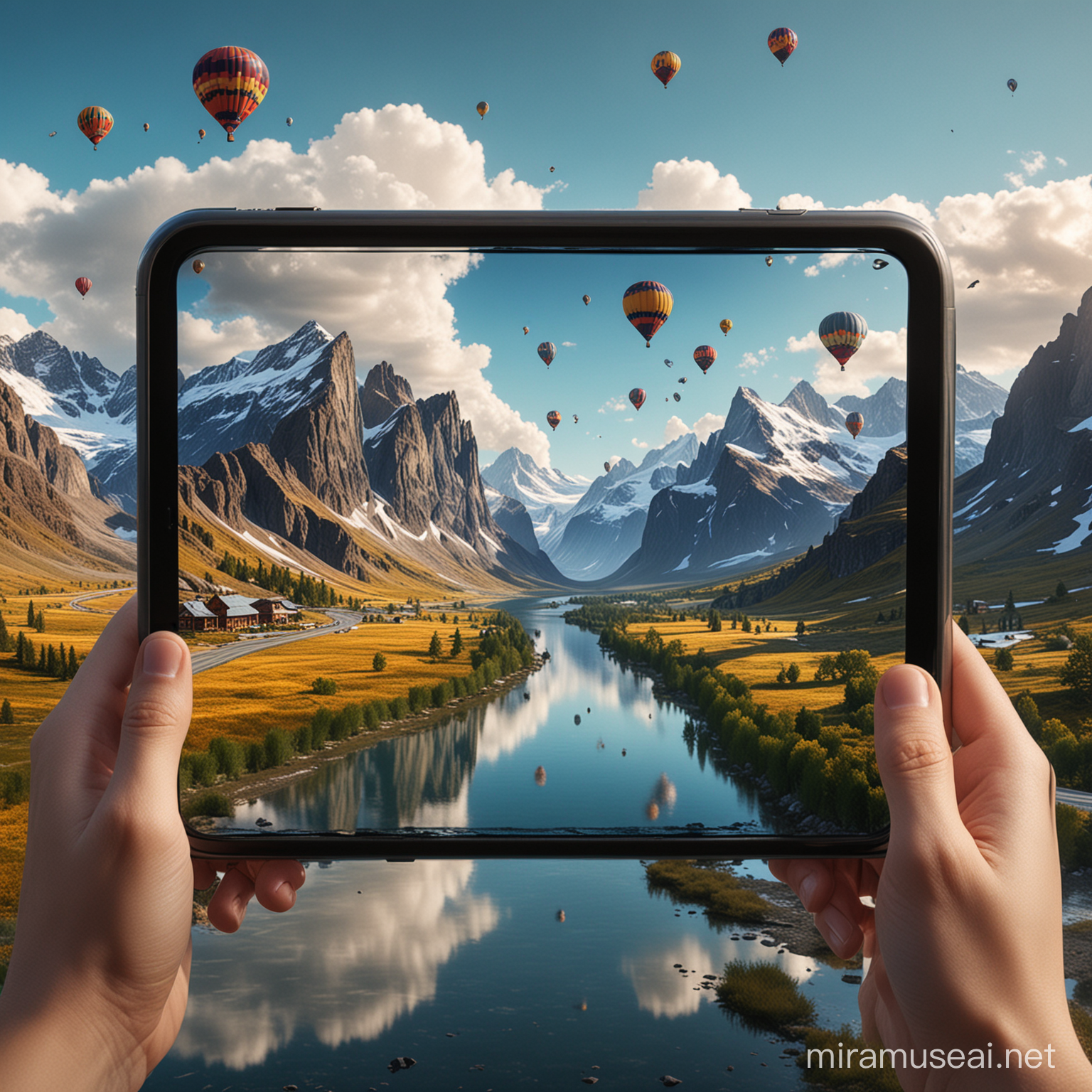 Smartphone Portal to a Surreal Nature World