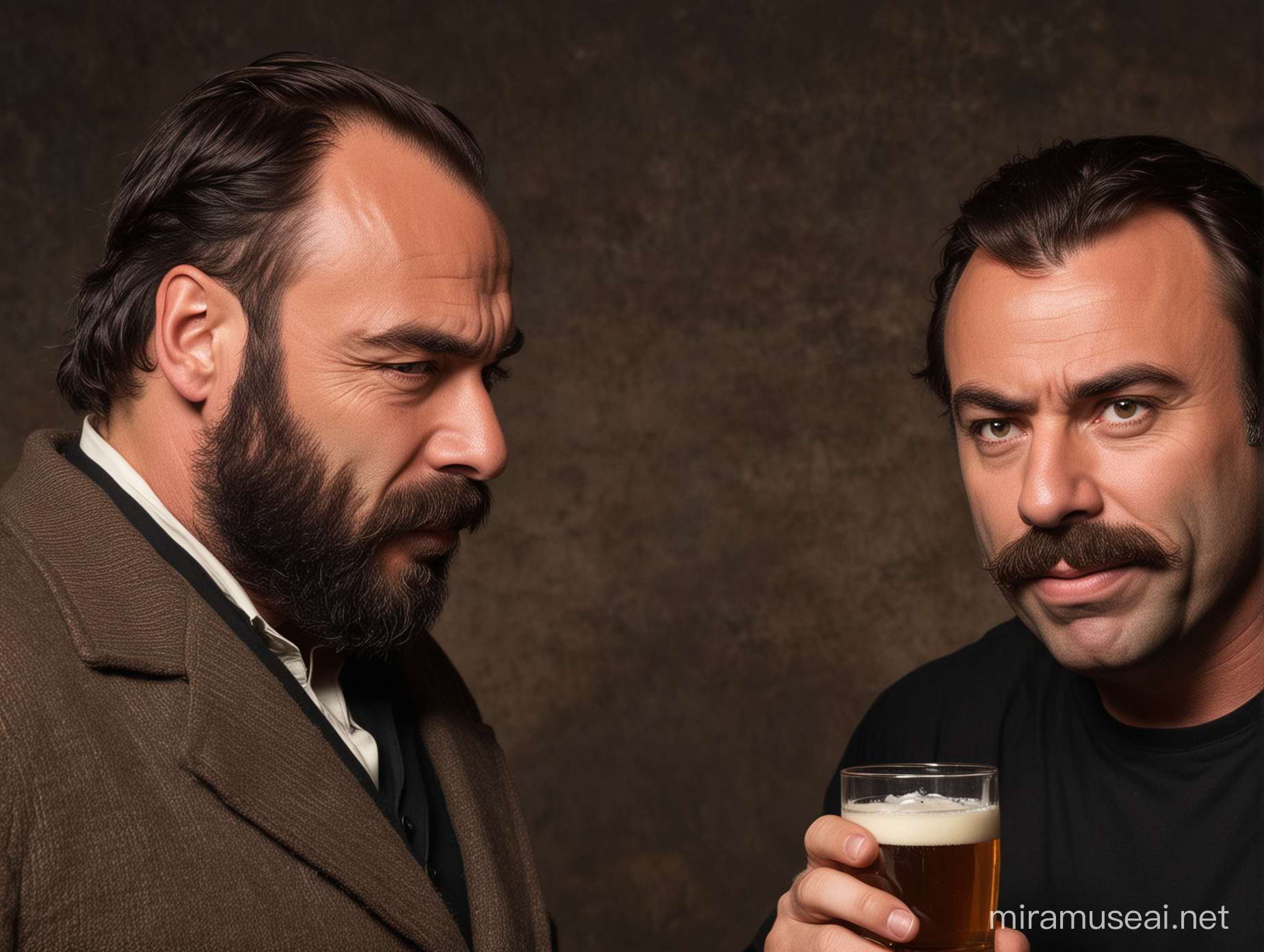 Joe Rogan and Friedrich Nietzsche Enjoy a Beer Together