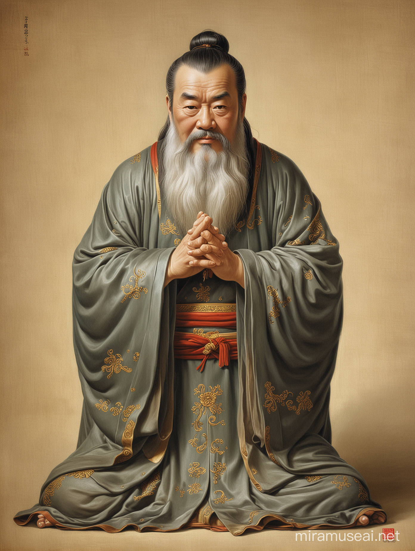Philosopher Confucius in Contemplation